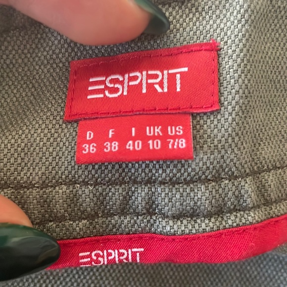 Esprit Cargo Straight Leg Pants with Zip Detailing. - Picture 6 of 7